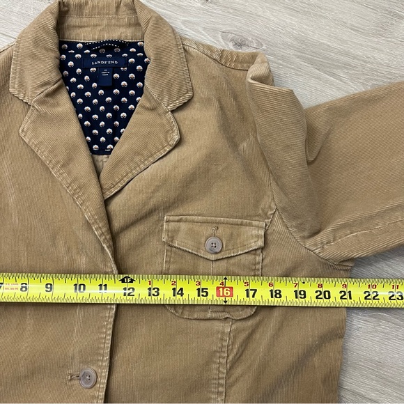 Lands End Jacket Blazer 14 Brown Corduroy Suit Sport Coat Riding - Picture 6 of 9